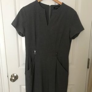 Tahari Arthur S. Levine Dress Sheath Gray Size 10